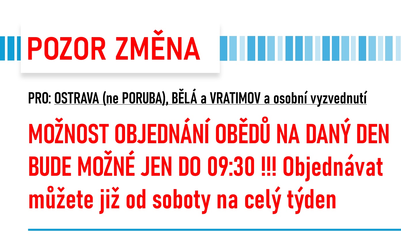 změna objednávání